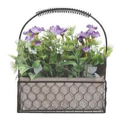 Morning Glory Faux Flower Basket