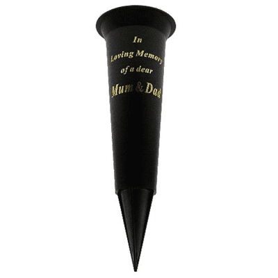 Mum and Dad Grave Spike Vase