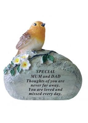 Mum And Dad  Robin On Rock