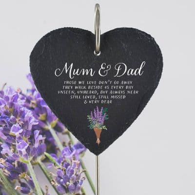 Mum and Dad Slate Grave Marker