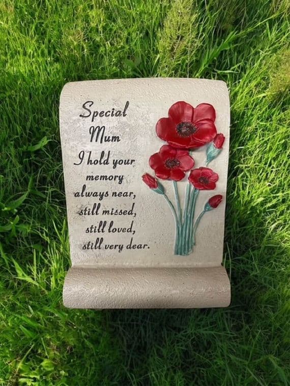 Mum Poppy Memorial Scroll Plaque