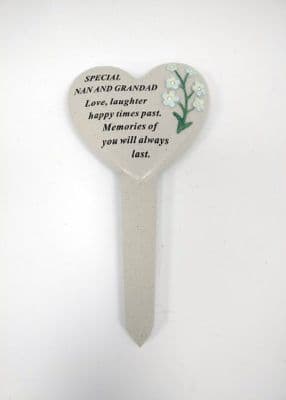 Nan and Grandad Forget Me Not Grave Marker