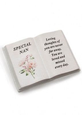Nan Floral Memorial Open Book