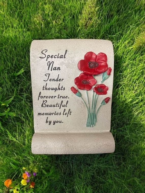 Nan Poppy Memorial Scroll Plaque
