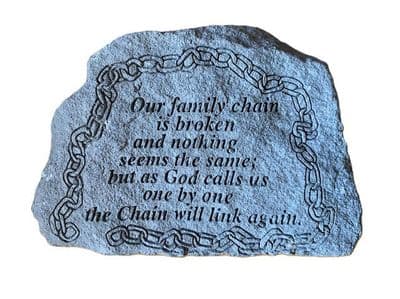 Our Family Chain Is Broken.. Memorial Stone Plaque