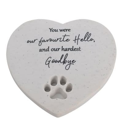 Pet Heart Memorial Plaque - Small