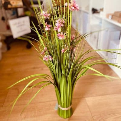 Pink Cosmos Flower & Grass Bundle