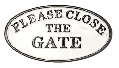 Please Close The Gate (White)