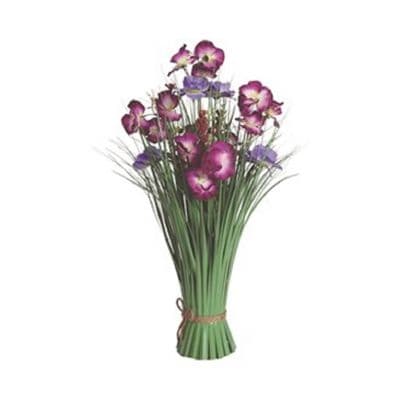Purple Mix  Faux Floral Bundle 60cm