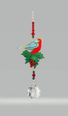 Robin on Holly Suncatcher