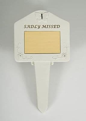 Sadly Missed Butterfly Engravable Marker
