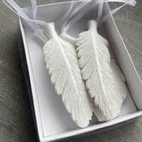 Set 4 Angel Feather Tree Decorations