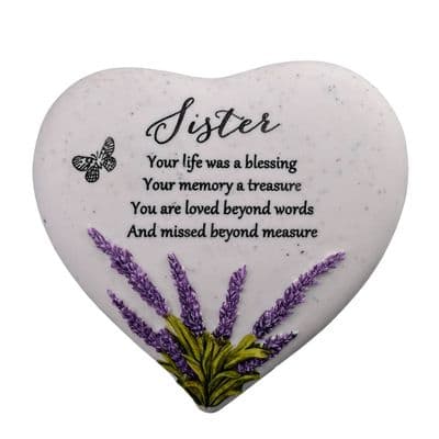 Sister Lavender Heart Memorial