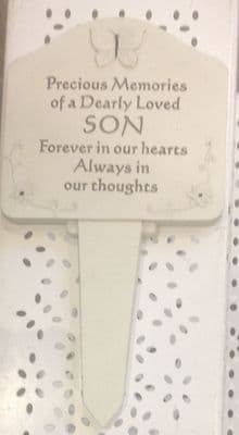 Son Precious Memories Square Grave Marker
