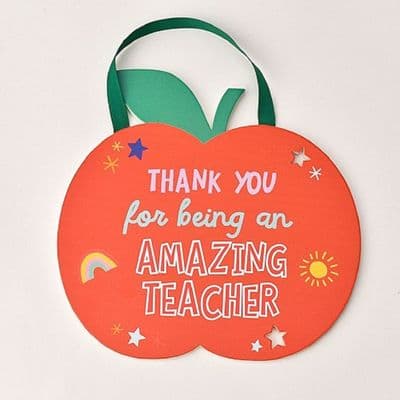 Thank You Teacher Apple Plaque