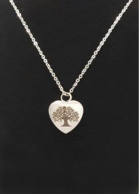 Tree Of Life Heart Cremation Necklace