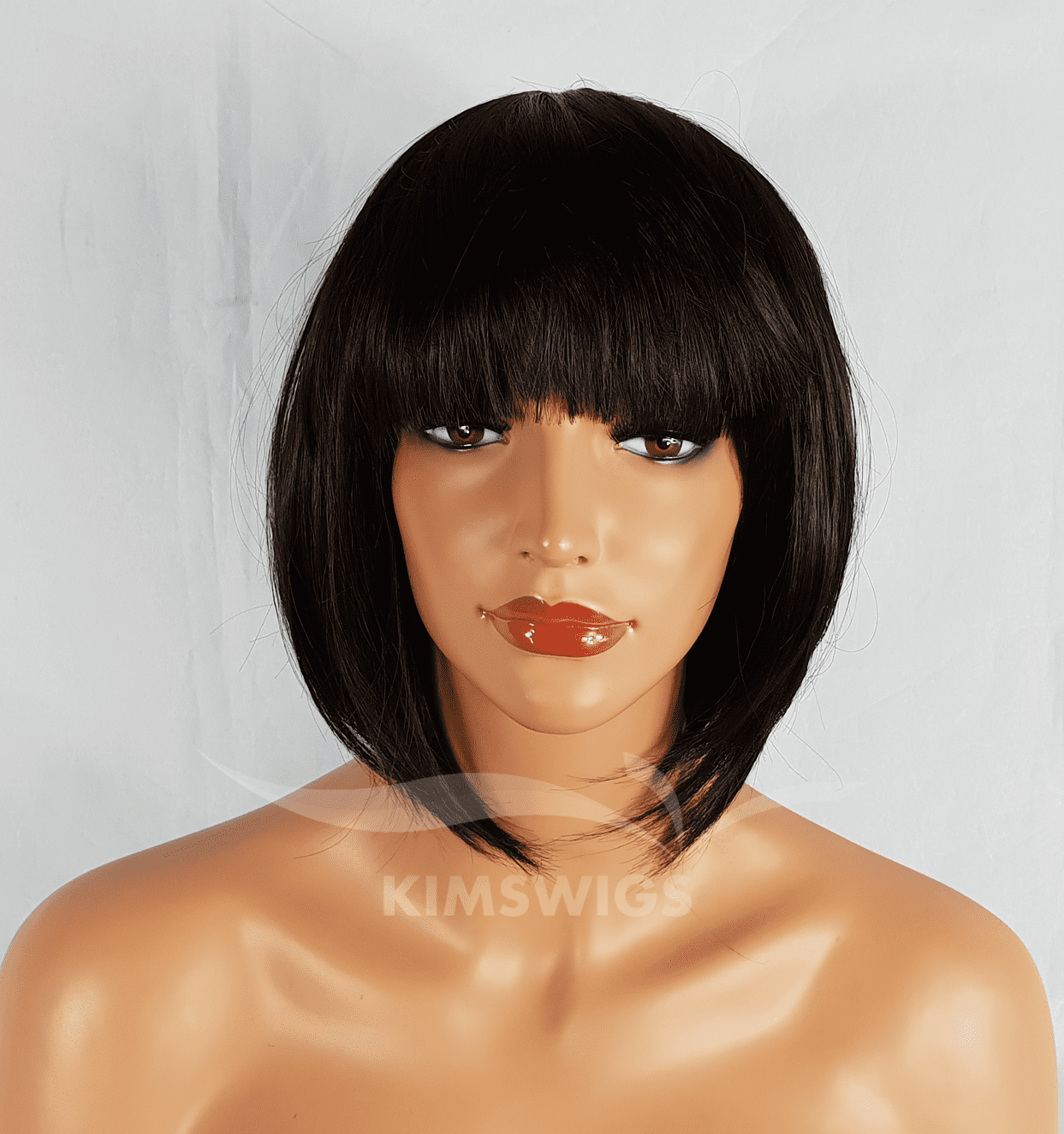 Dark brown bob deals wig