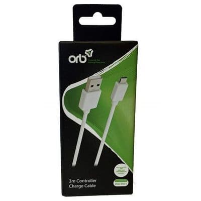 3M White Charge Cable (ORB) for Xbox One