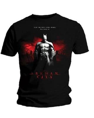 Batman Arkham City You're Not Safe Here (Black) T-Shirt