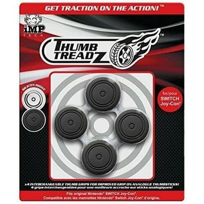Thumb Treadz Black [4 Pack] Nintendo Switch