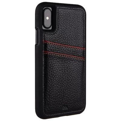 CaseMate iPhone X / XS Tough ID Premium Leather Case | Black