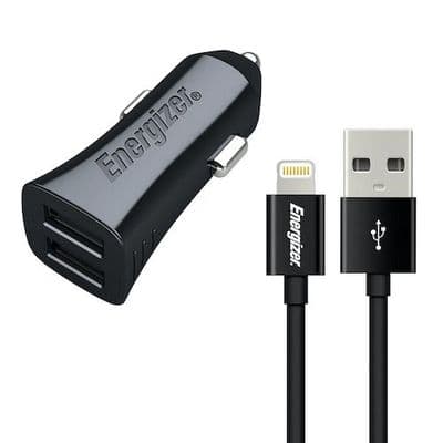Energizer 2 Lightning 3.4A Dual Port Car Charger