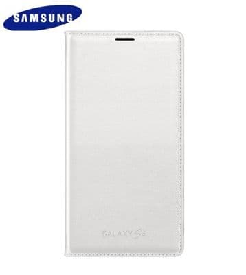 Samsung Galaxy S5 Genuine Flip Wallet Case | White