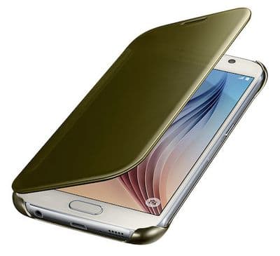 Samsung Galaxy S6 Clear View Cover Case | Gold