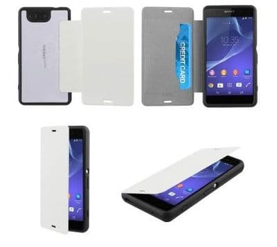 Sony Xperia Z3 Compact Roxfit Gel Shell Flip Plus Case | White