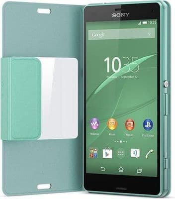 Sony Xperia Z3 Compact Style Cover Window Case SCR26 | Aqua Green