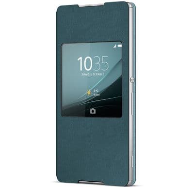 Sony Xperia Z3+ Style Cover Window Case SCR30 | Aqua Green