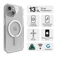 ZAGG iPhone 13 / 14 / 15 Crystal Palace Snap KS Graphene-Reinforced Case with Kickstand | Buytec