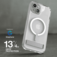 ZAGG iPhone 13 / 14 / 15 Crystal Palace Snap KS Graphene-Reinforced Case with Kickstand | Buytec