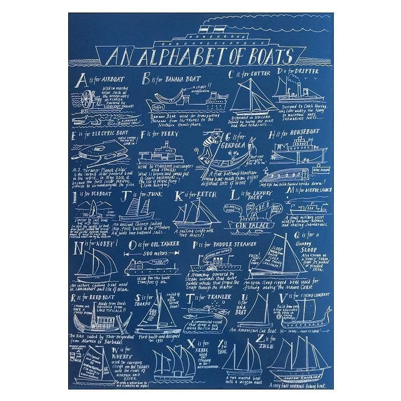 An Alphabet of Boats – A3 Signed Print