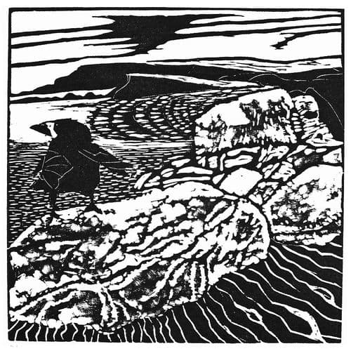 Atlantic Edge – Woodcut Print