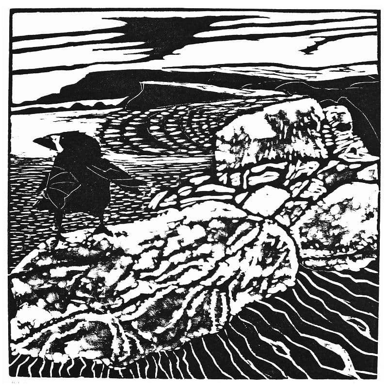 Atlantic Edge – Woodcut Print