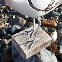Hand Carved Wooden Avocet Preening | Hand Carved Birds | Bird Carving