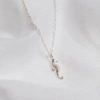 Baby Seahorse Necklace Medium | Silver Shells | Sarah Adams