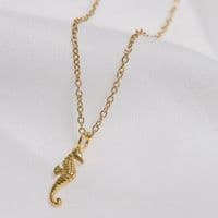 Baby Seahorse Necklace Medium | Gold or Silver | Sarah Adams