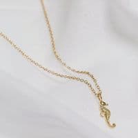 Baby Seahorse Necklace Medium | Gold or Silver | Sarah Adams