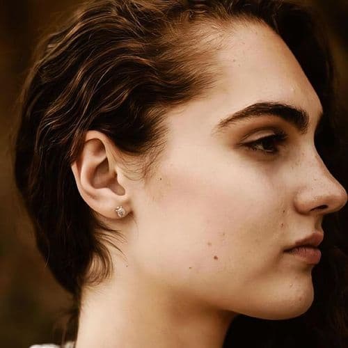 Baby Turtle Stud Earrings - Silver