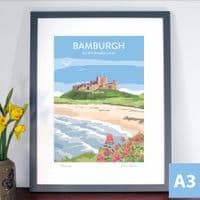 Bamburgh Northumberland |Coastal Art Print | Fiona Horan