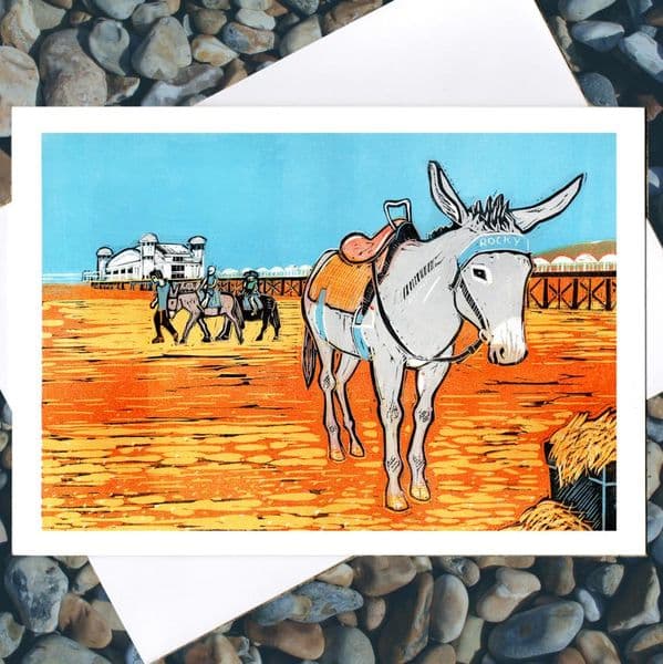 Beach Donkey | Coastal Card | Fiona Horan