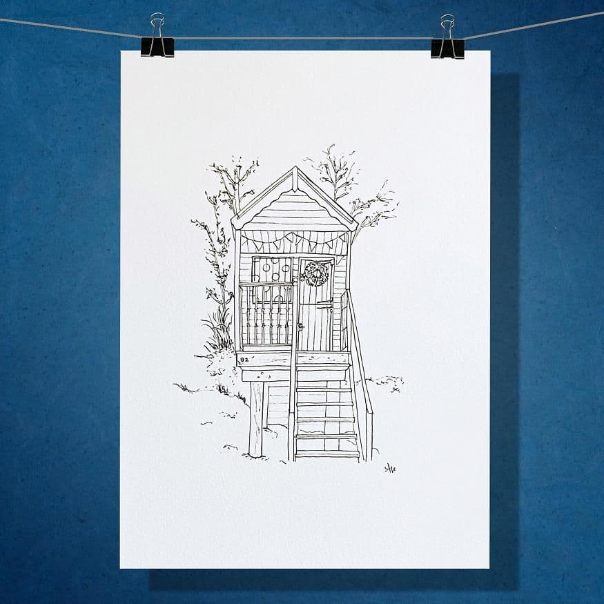 Beach Hut, Wells – Limited Edition Print