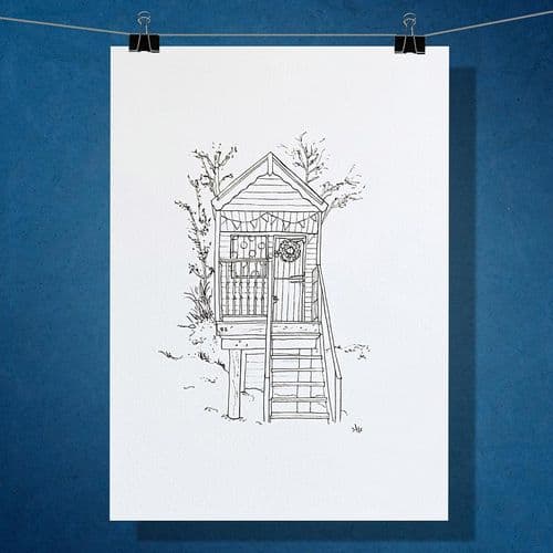 Beach Hut, Wells – Limited Edition Print