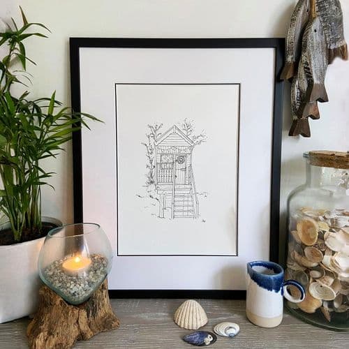 Beach Hut, Wells – Original Hand Drawn Illustration