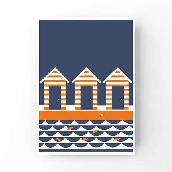 Beach Huts | A4 Print by Jo Thearle