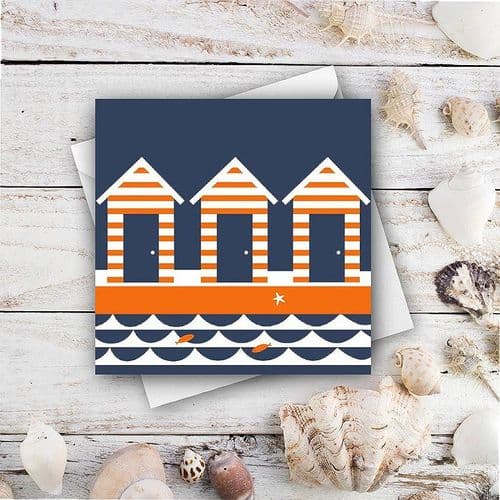 Beach Huts - Coastal Card