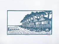 Beach Huts in the Gloaming Print | Chris Taylor