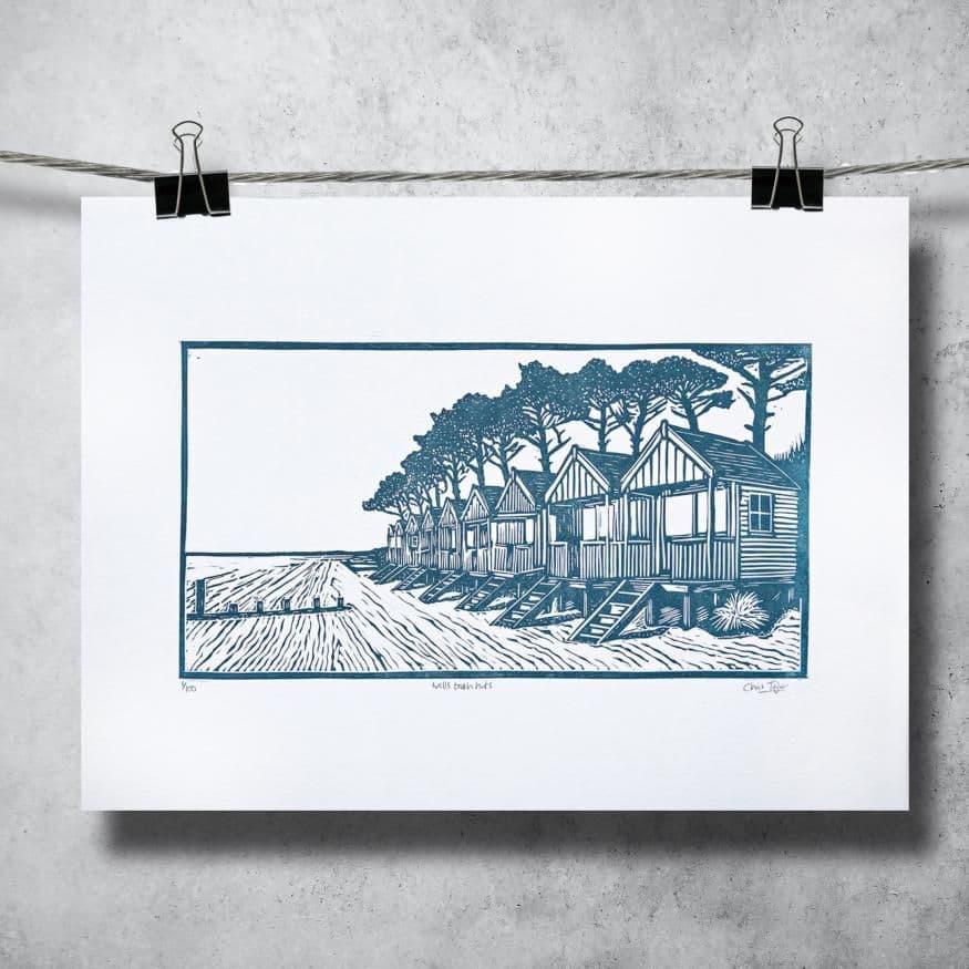 Beach Huts in the Gloaming - Print